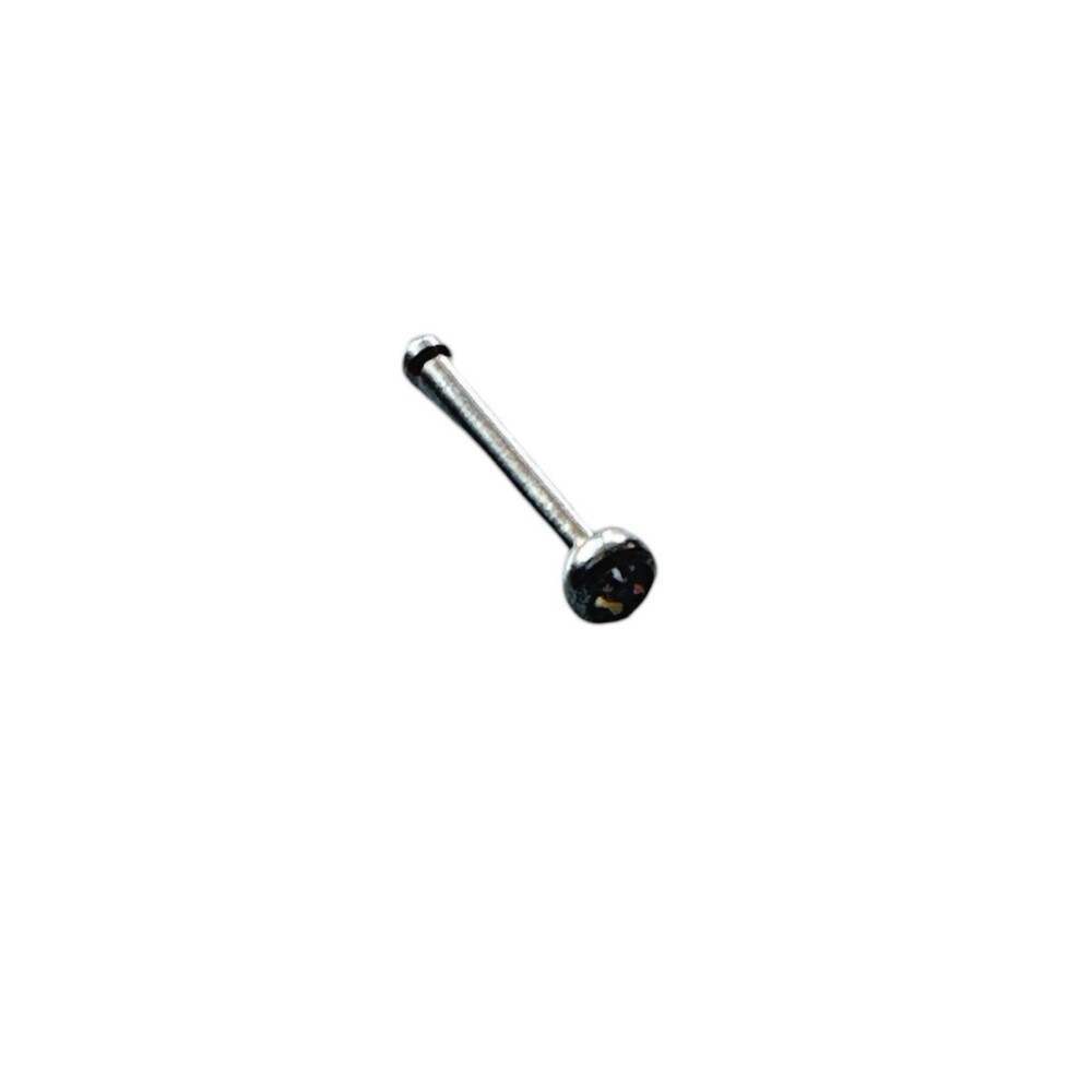 Fifth Cue Cubic Zirconia Press Fit Nose Bone Stud Titanium Surgical Steel